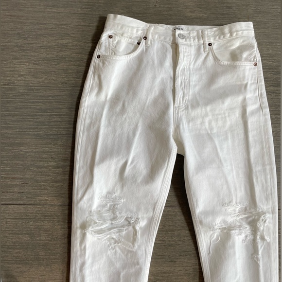 Agolde Riley white distressed denim size 29 - Picture 2 of 12